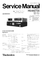 Technics - RSM-275-X - Service manual 